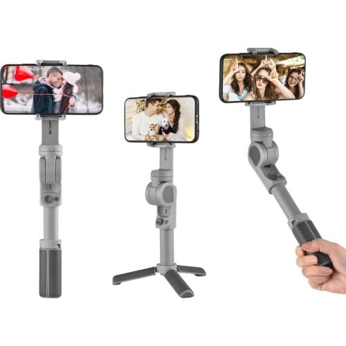 Atom 2 Foldable 3-Axis Gimbal Handheld Stabilizer with Tripod for Smartphone Huawei Samsung Xiaomi Selfie Vlog Video Shooting