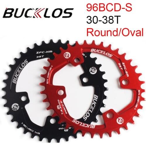 BUCKLOS 96 BCD Chainring Asymmetry Narrow Wide Bicycle Chain Ring 32T 34T 36T 38T Round Oval Mtb Chain Wheel Bike Part