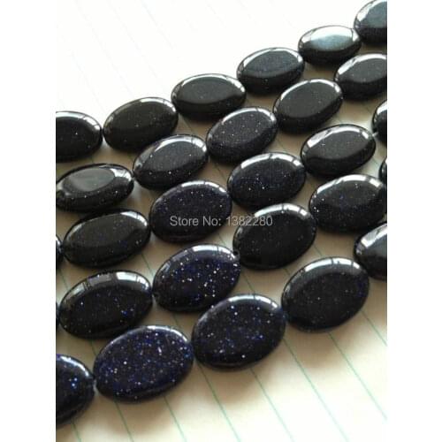 Oval shape 13x18mm blue sand stone loose bead 15inches 2 pieces/lot DIY women beautiful jewelry making design