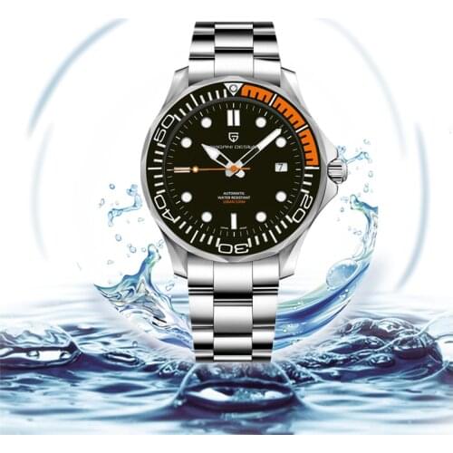 PAGANI DESIGN Commander Mens Watches Top Luxury Mechanical Automatic Waterproof Japan NH35 Curved Sapphire Mirror Watch Clock