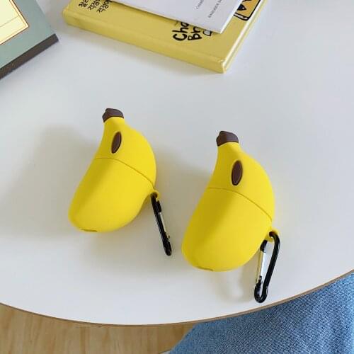 Banana Earphone Case For AirPods 1 2 case Silicone Wireless Bluetooth Earphone Headphones Cases For Airpods pro Protective Cover