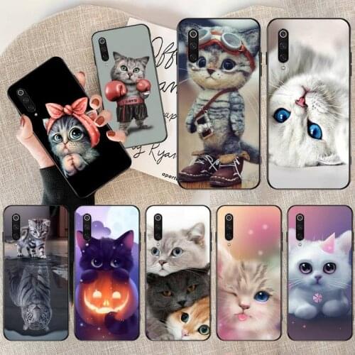 Cute Cat Phone Case for Xiaomi Mi Note 10 Lite Mi 9T Pro xiaomi 10 10 CC9 Pro 9SE