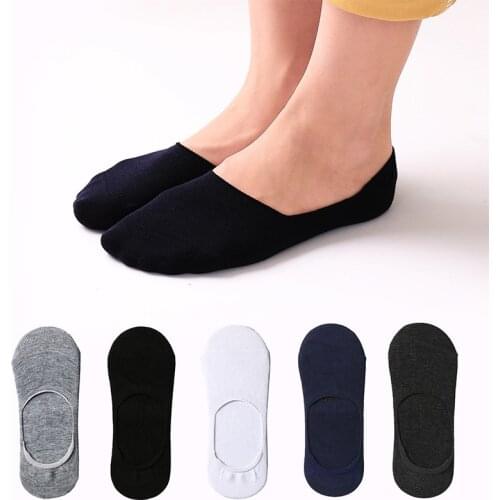 Men No Show Socks 3 pairs/lot Pure Color Men Socks Cotton Breathable Wholesale