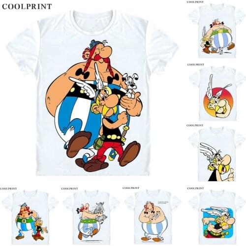 Asterix And Obelix T Shirt Asterix Graphic Awesome Streetwear Anime Custom Casual Cosplay T-Shirt Print Short Sleeve TShirt