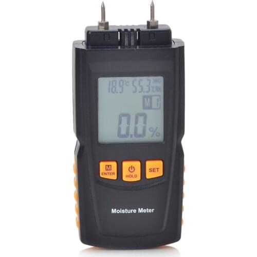 GM620 LCD Display Wood Moisture Meter Adjustable Digital Humidity Timber Damp Detector Temperature Hygrometer Tester Free Ship