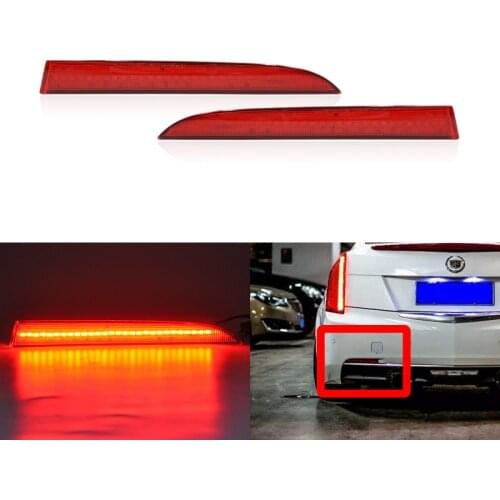 Rear Bumper Led Red Side Marker Reflector Lights For Cadillac ATS Sedan Coupe For Cadillac XT5 2017