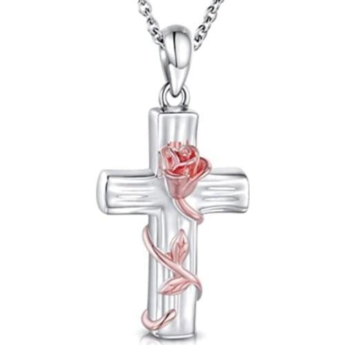 Cross Cremation Keepsake Pendant Memorial Ashes Holder Cremation Necklace Jewelry