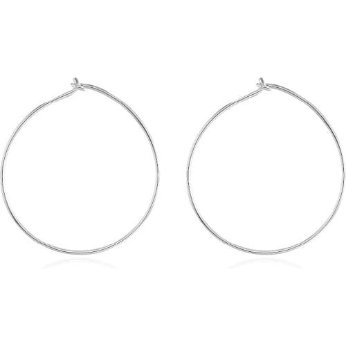 100pcs 25mm Fashion Ladies Silver Color Small Round Loop Hoop Circle Wire Hooks Earrings DIY Jewelry Findings Copper Material