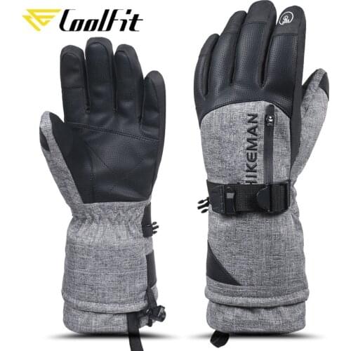 CoolFit Ski Gloves Waterproof Gloves with Touchscreen Function Snowboard Heated Gloves Warm Snowmobile Snow Gloves Men Women