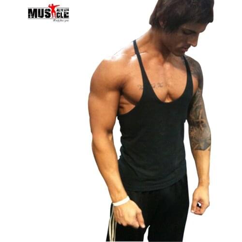 2018 Summer Bodybuilding Tank Top Mens Brand Clothing Fitness Singlet Sleeveless Cotton Workout Stringer Regatas Casual Gyms