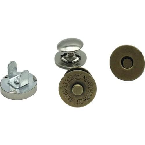 14mm Metal Strong Magnetic snap fasteners Clasps Buttons For Handbag purse wallet Bags Parts Accessories