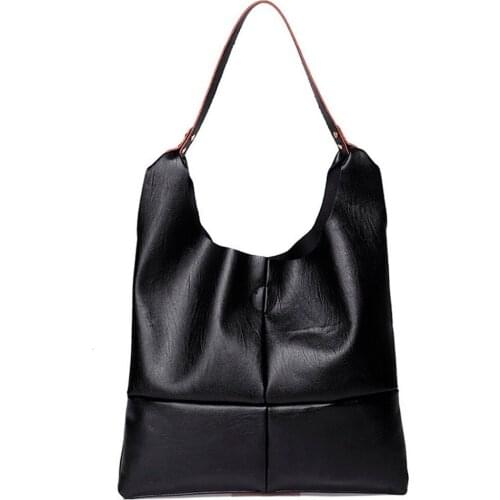 Fashion Women Artificial Leather Hasp Solid Color Tote Shoulder Bag Hand Bag Messenger Bags Versatile Synthetic Leather