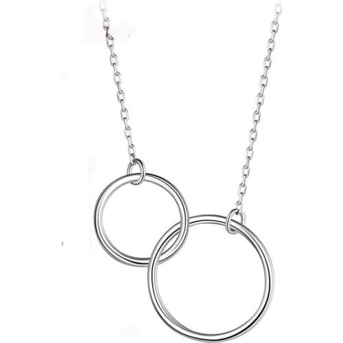 Fashion Jewelry Women Necklace Double Loop Necklace&Pendant Circle Choker Necklace XL051