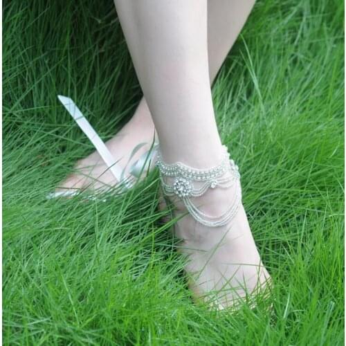 2019 New brides anklet fringed beach rhinestone anklet accessories yoga feet 1pcs