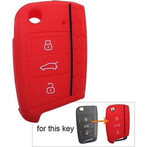Hot Silicone Car Key Cover Case Shell Fob for Volkswagen VW Golf 7 Mk7 Skoda Octavia A7 for SEAT Leon Ibiza 3 Car-styling