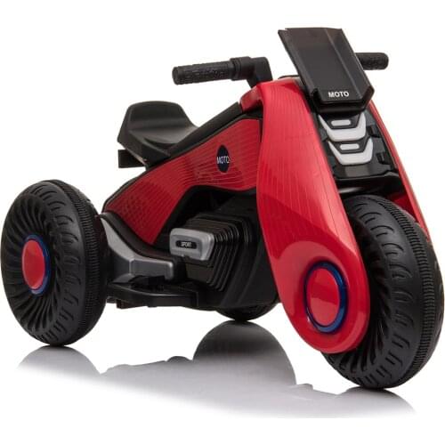 Easy To Assemble and Easy To Control and High Safety Electric Three-wheel Dual-drive Red Childrens Motorcycle