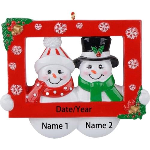 Maxora Snow Couple Party Prop Resin Personalized Christmas Ornaments For Lover Gifts Home Decor,Christmas Ornament, Souvenir