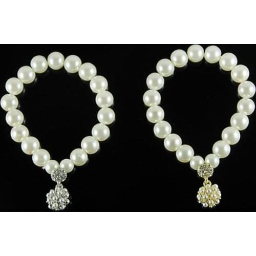 Retail Ball Imitation Pearl Elasticity Bracelets&Bangles BS052