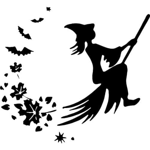 S51627 Various Sizes/Colors Car Stickers Vinyl Decal Cute Witch V8 Motorcycle Decorative Accessories Waterproof Decor