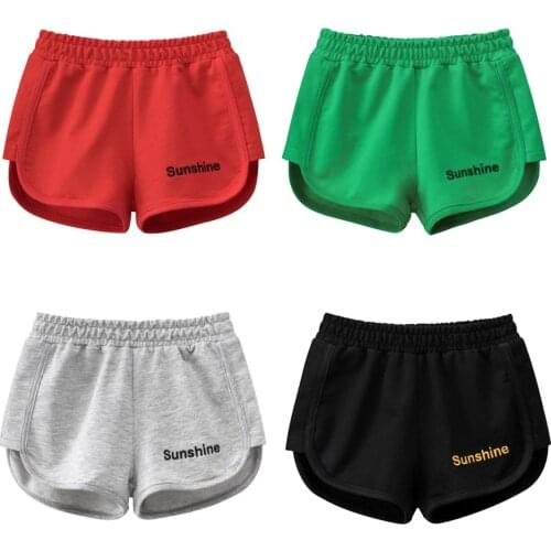 Kids Shorts Children Shorts 2021 Summer Baby Girl Solid Color Sports Shorts Girls Sweatpants Girls Pants