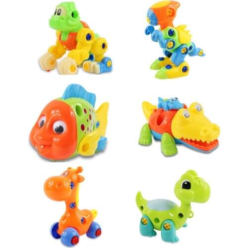 Supfy Plastic 3D DIY Removable Combination Assembly King kong Dinosaur Toys For Children Model Kits Educational Toys