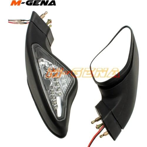 Motorcycle Mirror Turn Signal Lights Rearview Mirrors for DUCATI 848 1098 1098S 1098R 1198 1198S 1198R 2007-2012