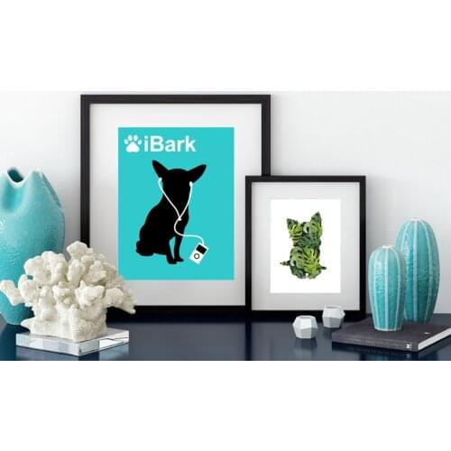 Funny Cute Chihuahua Dog Picture Wall Art Canvas Prints , Creative Chihuahua Dog Poster Canvas Painting Wall Art Decoration