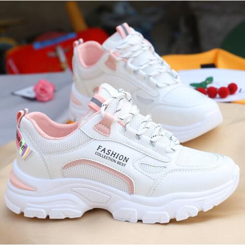 2021 Vulcanize Shoes Sneakers Women Shoes Ladies Slip-On Solid Color Sneakers for Female Mesh Casual Shoes Chunky sneakers