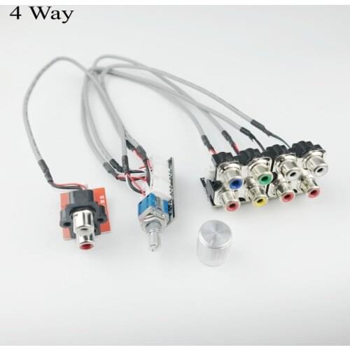 Lossless 1 Input 2 3 4 Output RCA HUB Audio Distributor Signal Selector Switch Source Switcher For Amplifier Board