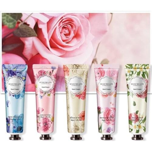 10PCS 30g Winter Hand Cream Fruit Flower Flavors Nourish Hand Cream Moisture Nourishing Anti Chapping Hand Lotion