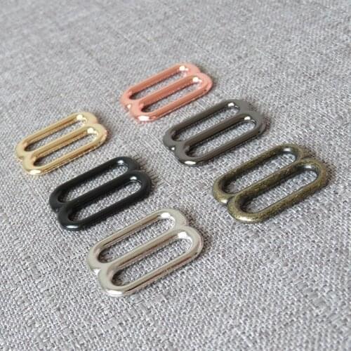 100 pcs 20mm metal hardware adjustable buckle slider DIY bag dog collar straps belt buckle knapsack garment sewing accessories