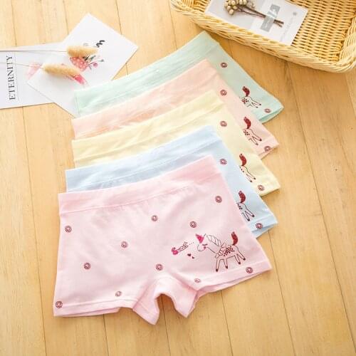 5Pcs/ lot Kids Panties Cotton Girls Panty Cute Cartoon Patterns Childs Underwear Briefs Girl Underpants Children Clothes 2-11Y
