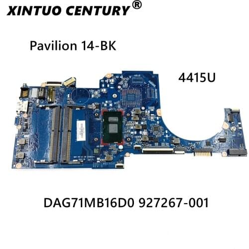 927267-001 927267-501 927267-601 JOUTNDLN FOR HP PAVILION 14-BK Laptop Motherboard W/ 4415U CPU DAG71MB16D0 DDR4