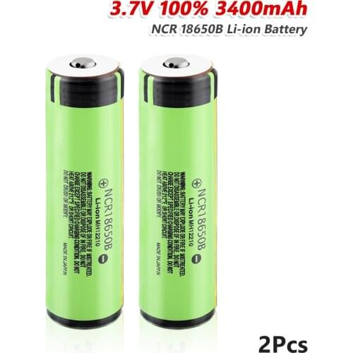 2021 New 3.7 V 3400 Mah Lithium Li Ion Rechargeable Battery 18650 Battery NCR18650B With PCB For Flashlight Power Bank Toys