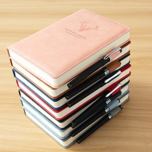 A5 360 Pages Notebook Forest Style Pu Leather Cover Notepad Traveler Journal Notebook Student School Stationery Office Supplies