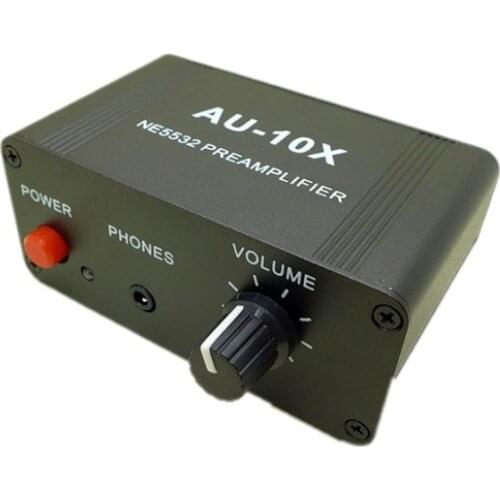 DC 12V NE5532 Stereo Music Audio Signal Pre-amplifier Amp Headphone Amplifier Board Gain 20db RCA 3.5MM Volume Control Tone