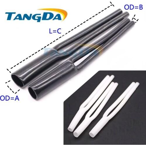 DHL/EMS Cable Sleeves PVC video Audio sheath Bifurcation tube Y type Horn wire Signal wire trousers One-divided-two 2 in 1 DIY