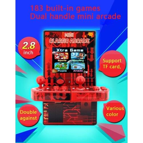 2.8 inch HD color screen Double handle arcade mini game console supports TF card expansion for NES handheld game console