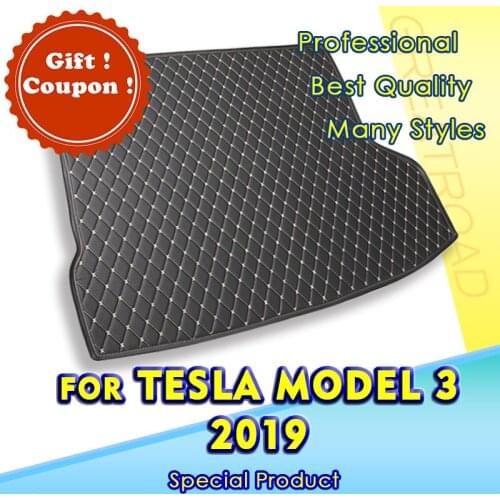 Car Trunk Mat For Tesla MODEL 3 2019 Cargo Liner Carpet Interior Accessories Cover