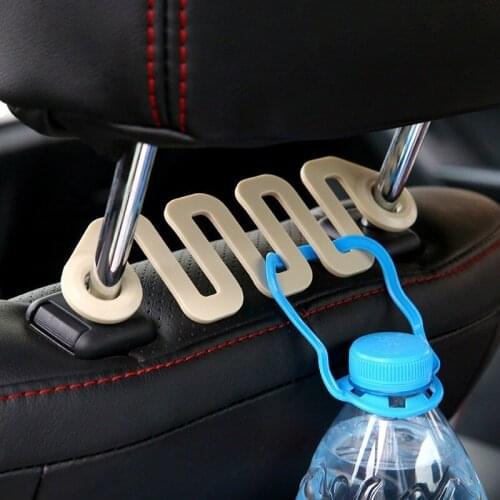 Auto Seat Bags Car Hooks Hanger Accessories Car Clip Fasteners Universal Plastic Headrest Hook Interior Accessories