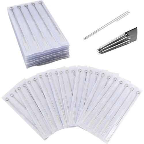 50pcs Mixed Size Assorted Round Liner Tattoo Needles Set 1RL,3RL,5RL,7RL,9RL for Tattoo Machine Needles Tubes Tattoo Kits Tattoo