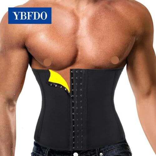 YBFDO Waist Trainer Belt Slimming Corset Mens Thermo Neoprene Body Shaper Waist Support Sweat Cinchers Underwear Modeling Strap