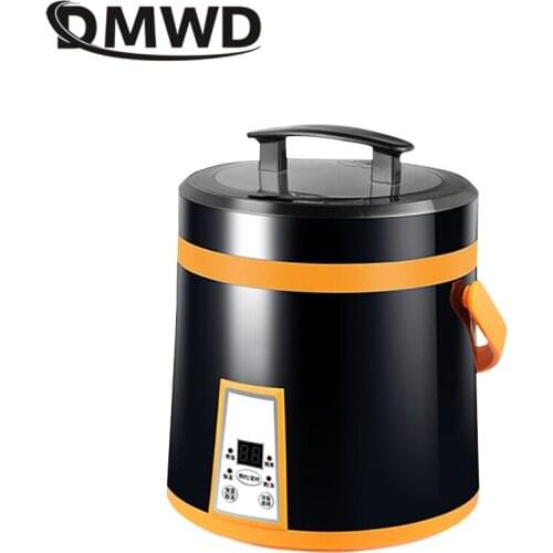 DMWD 1.6L Mini Electric Rice Cooker 110V Cake Breakfast Maker Hotpot Porridge Soup Pot Appointment Heat Preservation US Plug