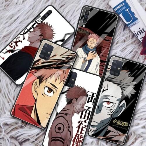 Jujutsu Kaisen Satoru Gojo anime Smartphone For Samsung A70 A50 A40 A30 A20 A10 Glass Cover Black Capa TPU Shell Silicone Fundas