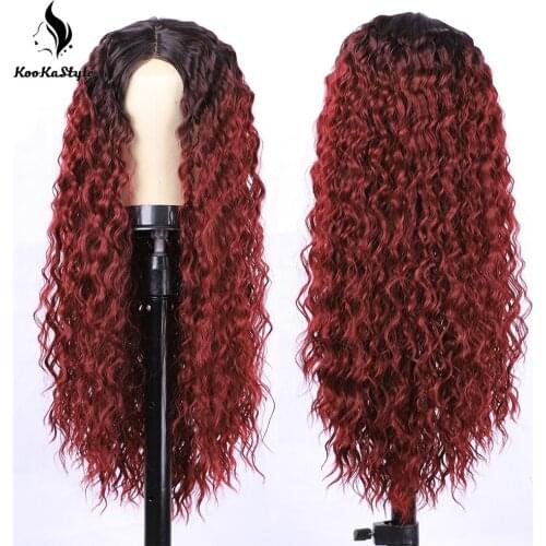 Synthetic Wigs Afro Kinky Curly Wigs for Black Women Long Deep Wave Wigs Hai High Temperature Half Hand Tied Cosplaly Wigs Party