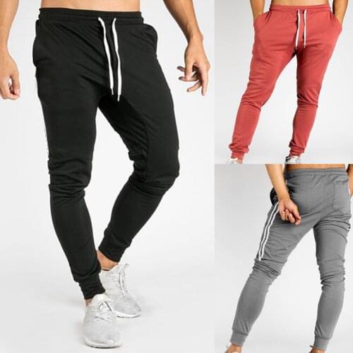 Sport Long Pants Joggers Women Men Striped Elastic Waist Casual Trousers High-Waist Gym Fitness Slim Long Pants Sweatpants