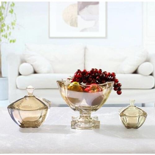 High-Grade Colorful Glass Bottles With Dust-Proof Lid Storage Dessert Candy Jars Tea Caddy Vase Sugar Pot Home Decor Accessories