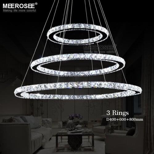 3 Diamond Ring LED Crystal Chandelier Light Modern LED Lighting Circles Lamp 100% Guarantee Fast and Free Shipping