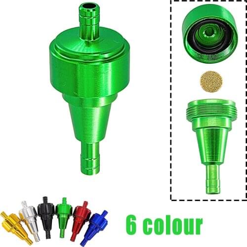 Universal 6mm Motorcycle Fuel Filter Car Petrol Diesel Inline for Motorcycle Scooters Chrome Aluminum Fuel Filters 6Color