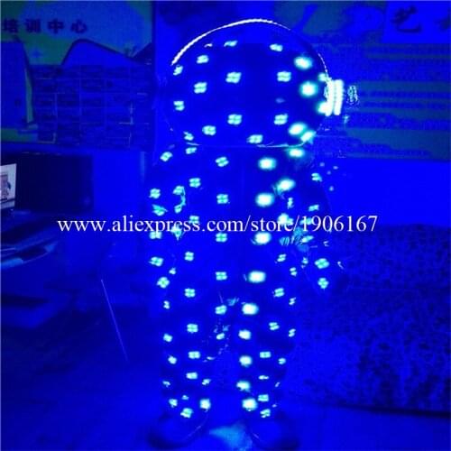 High quality new design cotton big head doll led costumes flashing glowing costumes for performance dancing